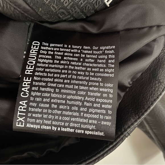 Andrew Marc x Richard Chai Black Leather Baby Calf Hair Moto Jacket Medium - Picture 8 of 8